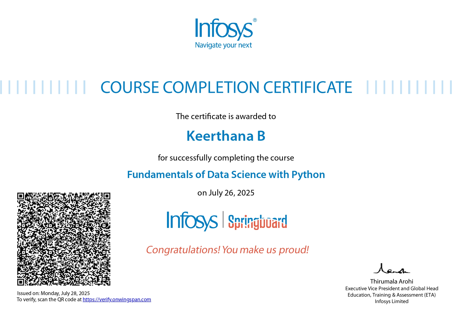 DATASCIENCE CERTIFICATE